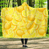 Slice Lemon Pattern Print Hooded Blanket-grizzshop