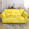 Slice Lemon Pattern Print Loveseat Cover-grizzshop