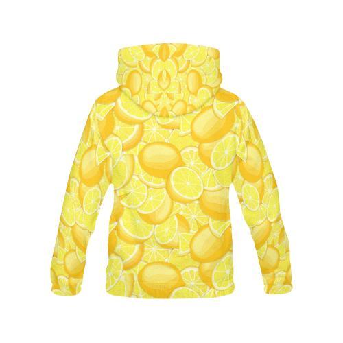 Slice Lemon Pattern Print Men Pullover Hoodie-grizzshop