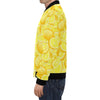 Slice Lemon Pattern Print Men's Bomber Jacket-grizzshop