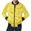 Slice Lemon Pattern Print Men's Bomber Jacket-grizzshop