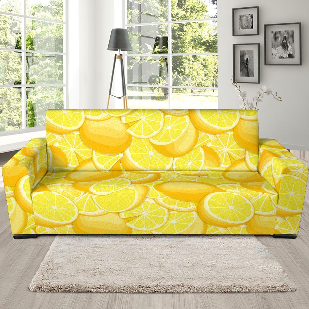 Slice Lemon Pattern Print Sofa Covers-grizzshop