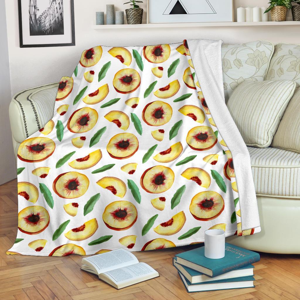 Slice Peach Pattern Print Blanket-grizzshop