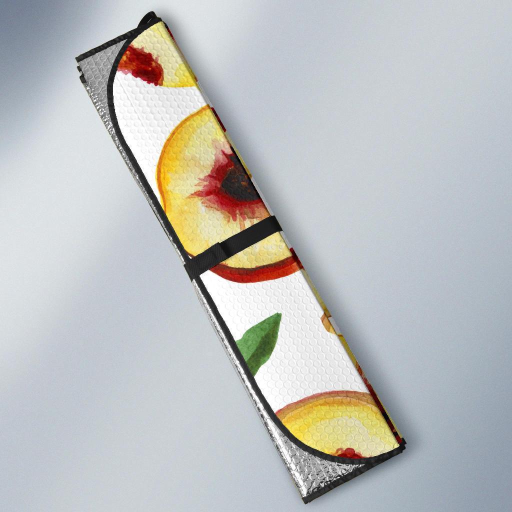 Slice Peach Pattern Print Car Sun Shade-grizzshop