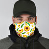 Slice Peach Pattern Print Face Mask-grizzshop