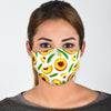 Slice Peach Pattern Print Face Mask-grizzshop