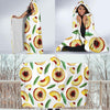 Slice Peach Pattern Print Hooded Blanket-grizzshop