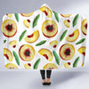 Slice Peach Pattern Print Hooded Blanket-grizzshop