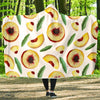 Slice Peach Pattern Print Hooded Blanket-grizzshop