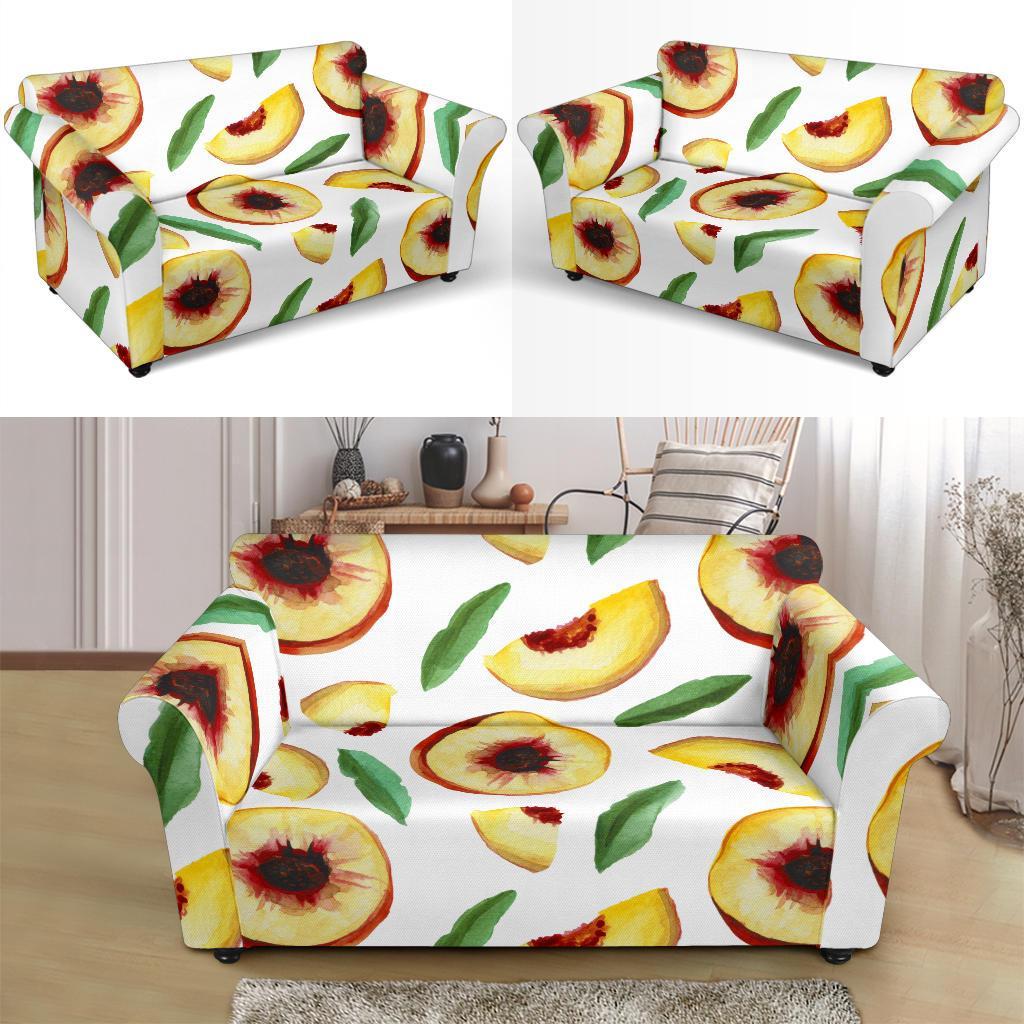 Slice Peach Pattern Print Loveseat Cover-grizzshop