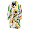 Slice Peach Pattern Print Men Long Robe-grizzshop