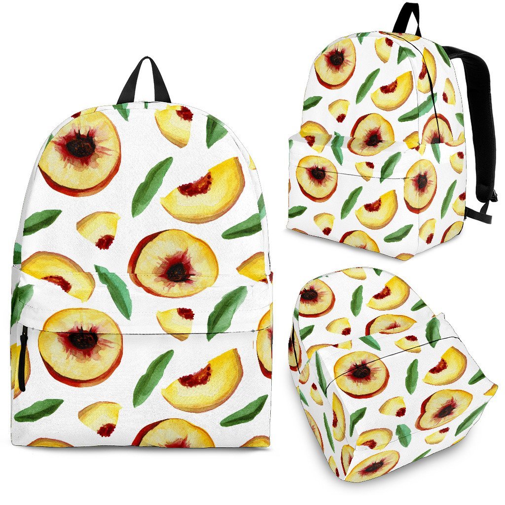 Slice Peach Pattern Print Premium Backpack-grizzshop