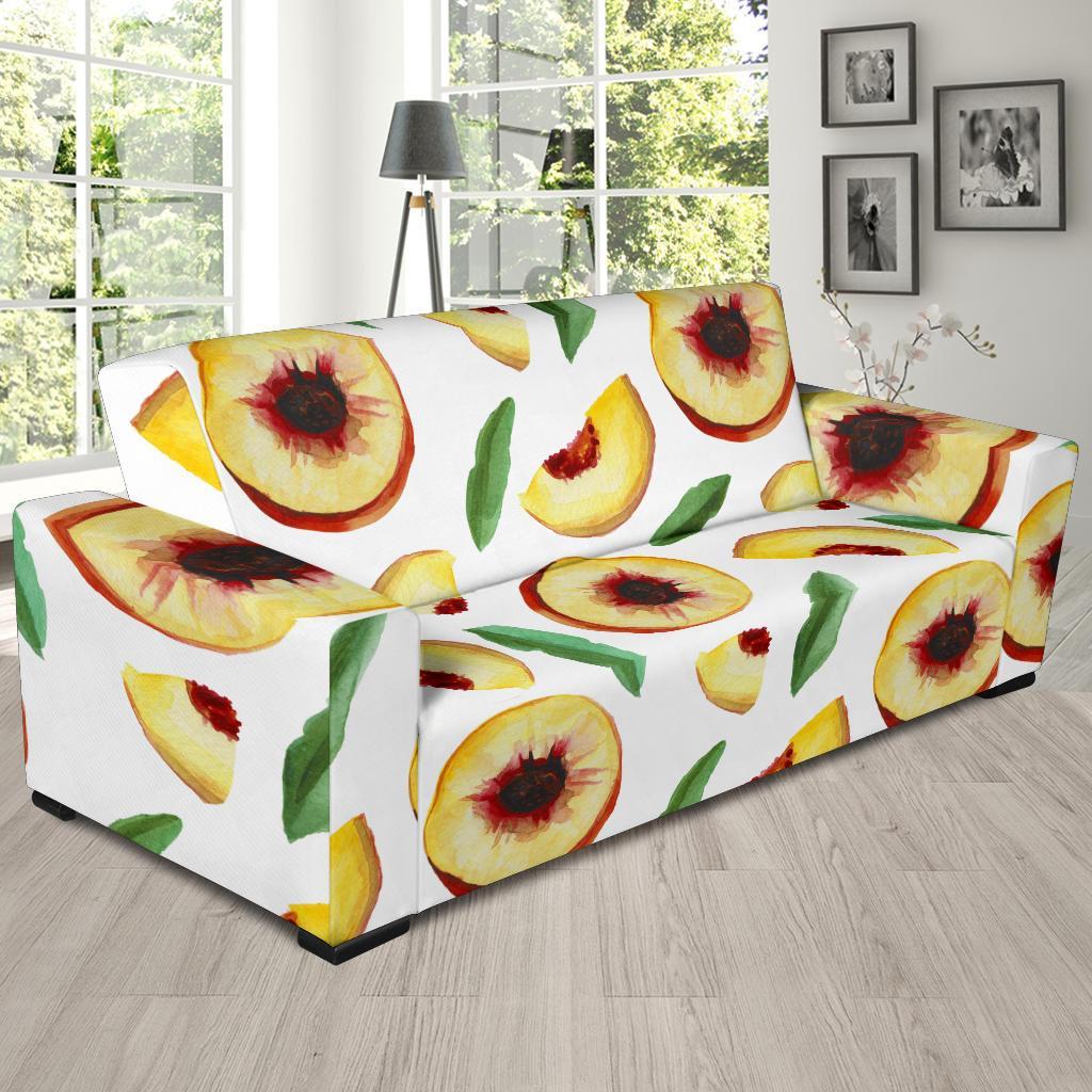 Slice Peach Pattern Print Sofa Covers-grizzshop