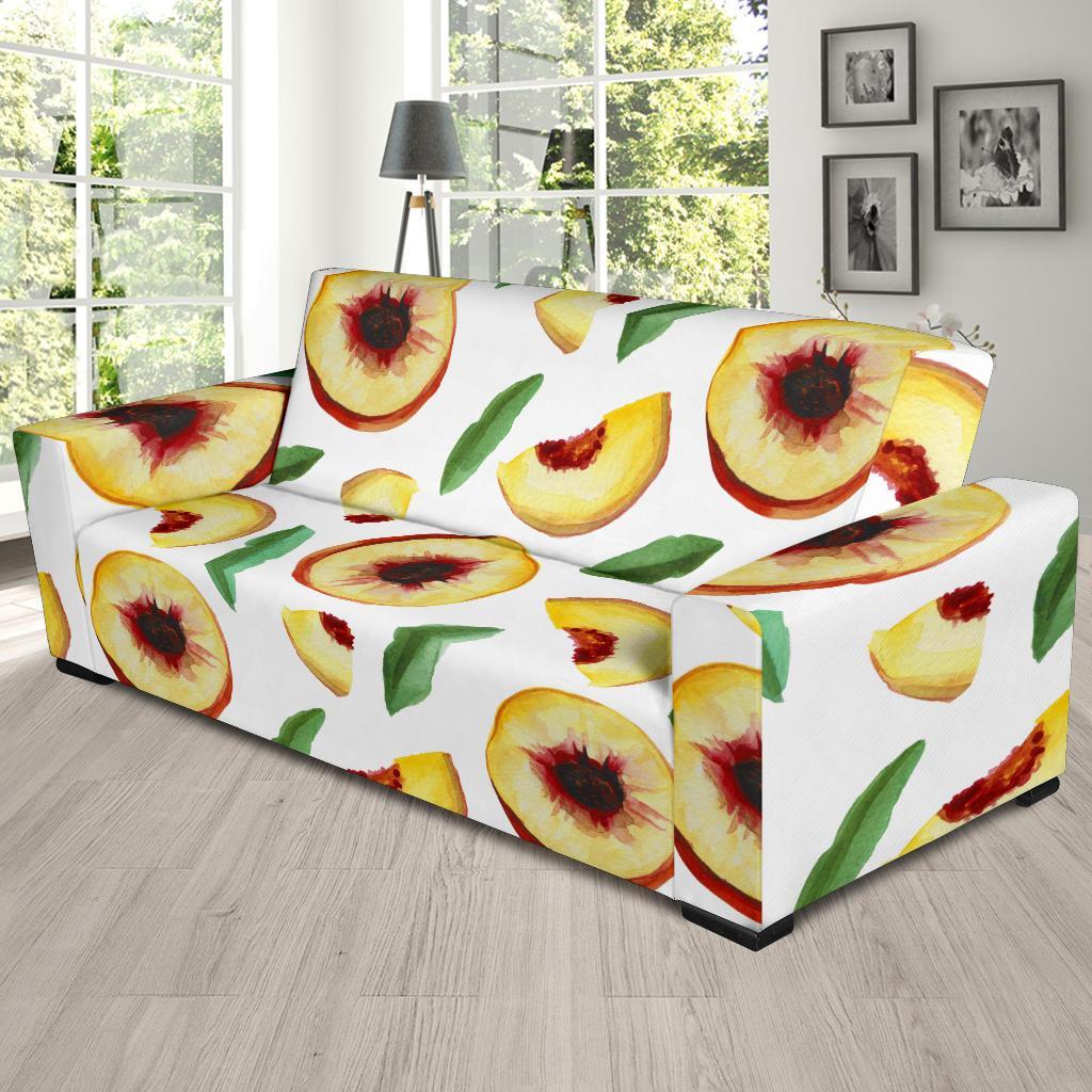 Slice Peach Pattern Print Sofa Covers-grizzshop