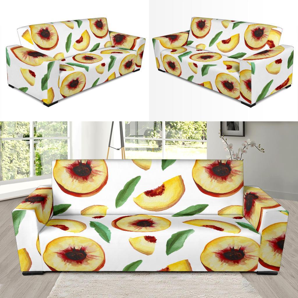 Slice Peach Pattern Print Sofa Covers-grizzshop