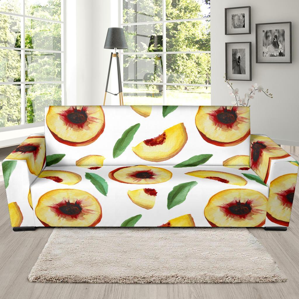 Slice Peach Pattern Print Sofa Covers-grizzshop