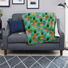 Slice Tropical Pineapple Print Blanket-grizzshop