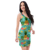 Slice Tropical Pineapple Print Bodycon Dress-grizzshop