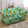 Slice Tropical Pineapple Print Loveseat Cover-grizzshop