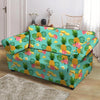 Slice Tropical Pineapple Print Loveseat Cover-grizzshop