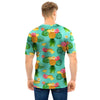 Slice Tropical Pineapple Print Men T Shirt-grizzshop