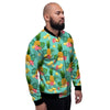 Slice Tropical Pineapple Print Men's Bomber Jacket-grizzshop