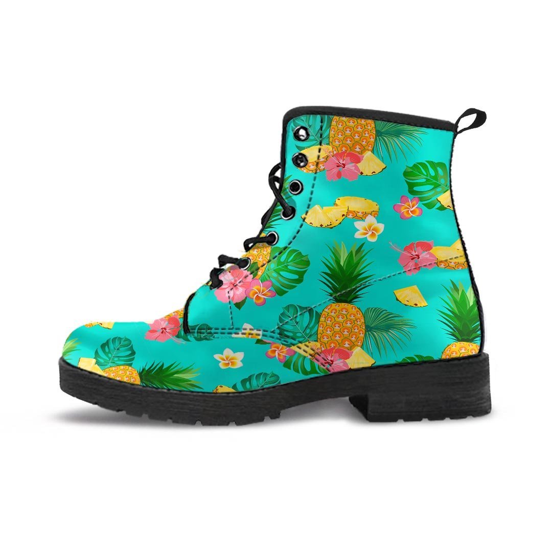 Slice Tropical Pineapple Print Men's Boots-grizzshop