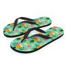 Slice Tropical Pineapple Print Men's Flip Flops-grizzshop