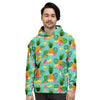 Slice Tropical Pineapple Print Men's Hoodie-grizzshop