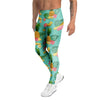 Slice Tropical Pineapple Print Men's Leggings-grizzshop