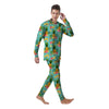 Slice Tropical Pineapple Print Men's Pajamas-grizzshop