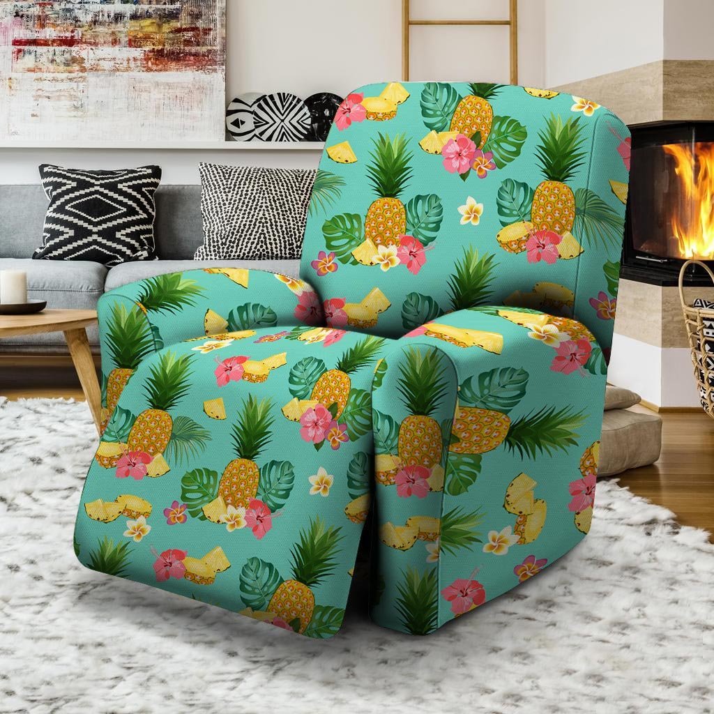 Slice Tropical Pineapple Print Recliner Cover-grizzshop