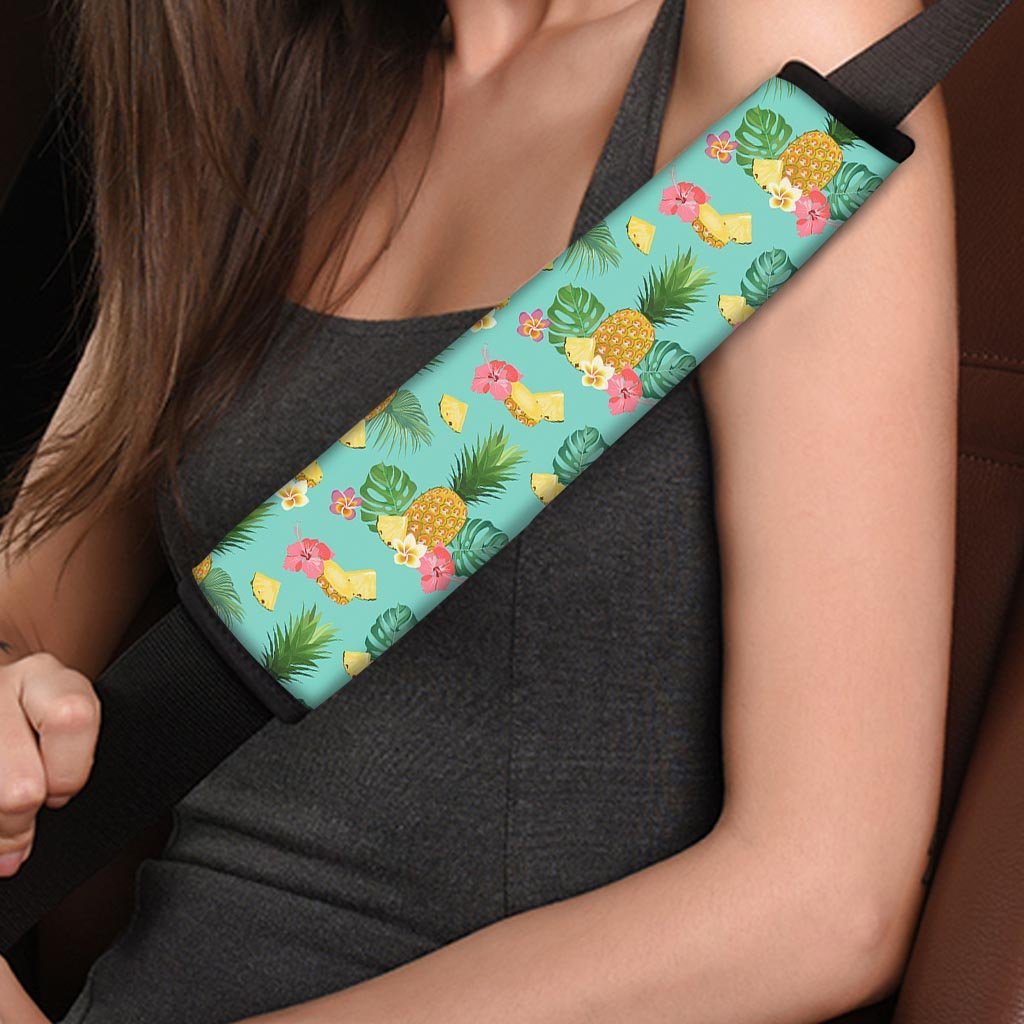 Slice Tropical Pineapple Print Seat Belt Cover-grizzshop