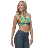 Slice Tropical Pineapple Print Sports Bra-grizzshop