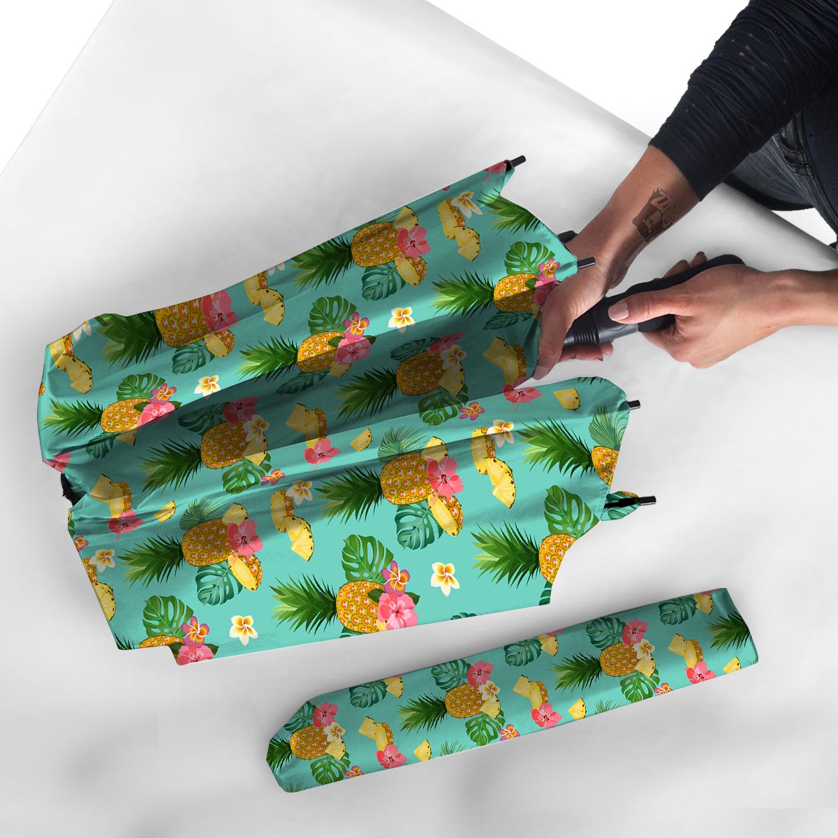 Slice Tropical Pineapple Print Umbrella-grizzshop