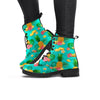 Slice Tropical Pineapple Print Women's Boots-grizzshop