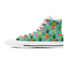 Slice Tropical Pineapple Print Women's High Top Shoes-grizzshop