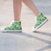 Slice Tropical Pineapple Print Women's High Top Shoes-grizzshop