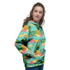 Slice Tropical Pineapple Print Women's Hoodie-grizzshop