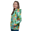 Slice Tropical Pineapple Print Women's Hoodie-grizzshop