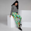 Slice Tropical Pineapple Print Women's Joggers-grizzshop