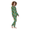 Slice Tropical Pineapple Print Women's Pajamas-grizzshop