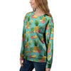 Slice Tropical Pineapple Print Women's Sweatshirt-grizzshop