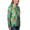 Slice Tropical Pineapple Print Women's Sweatshirt-grizzshop