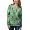 Slice Tropical Pineapple Print Women's Sweatshirt-grizzshop