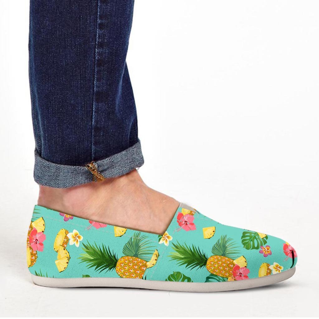 Slice Tropical Pineapple Print Canvas Shoes-grizzshop