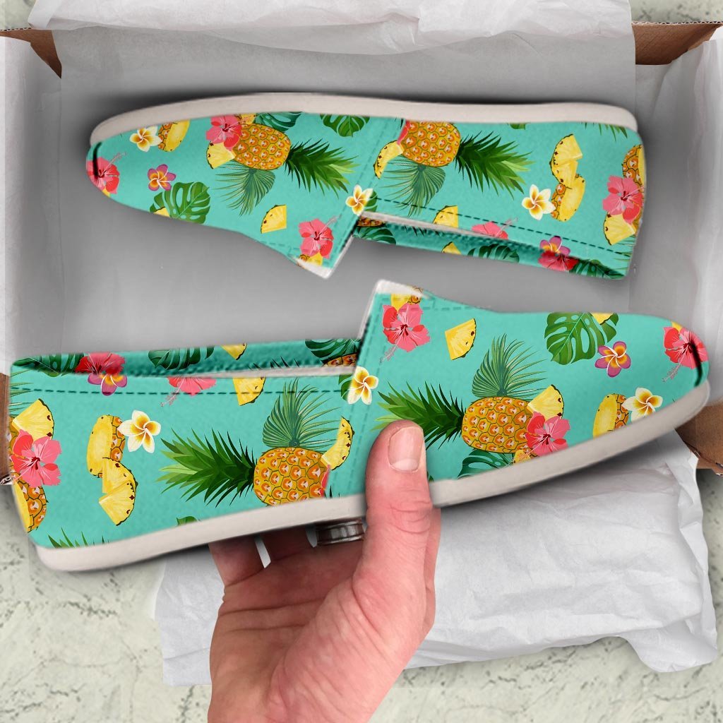Slice Tropical Pineapple Print Canvas Shoes-grizzshop