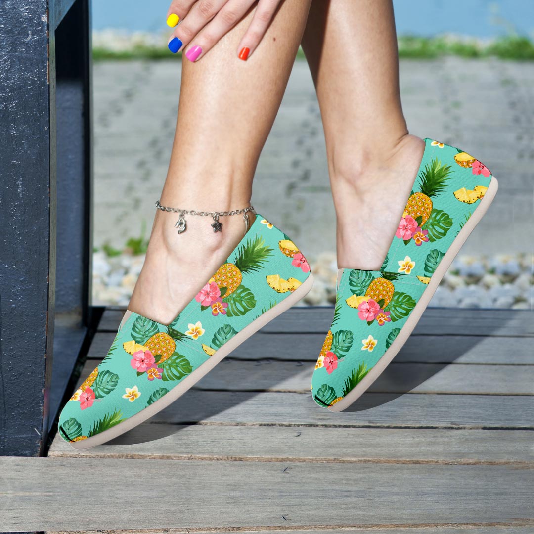 Slice Tropical Pineapple Print Canvas Shoes-grizzshop