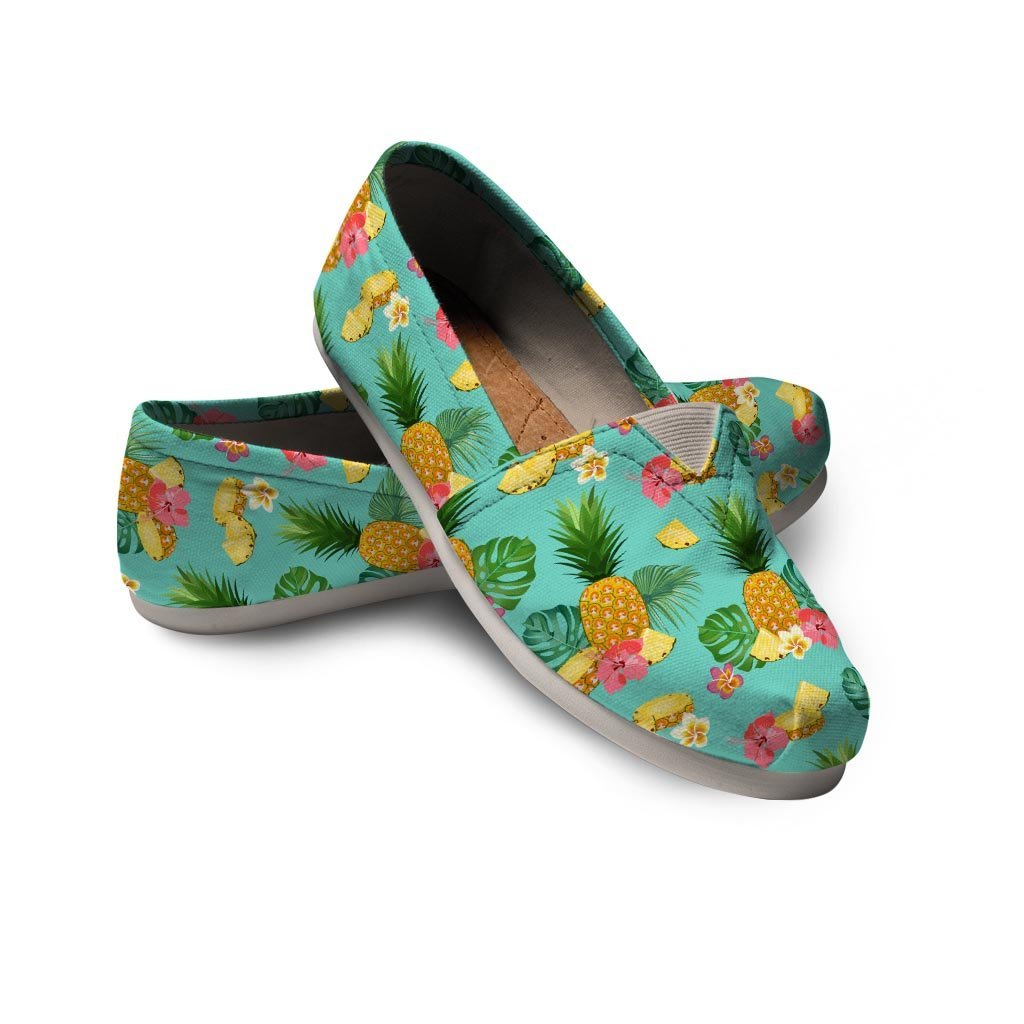 Slice Tropical Pineapple Print Canvas Shoes-grizzshop