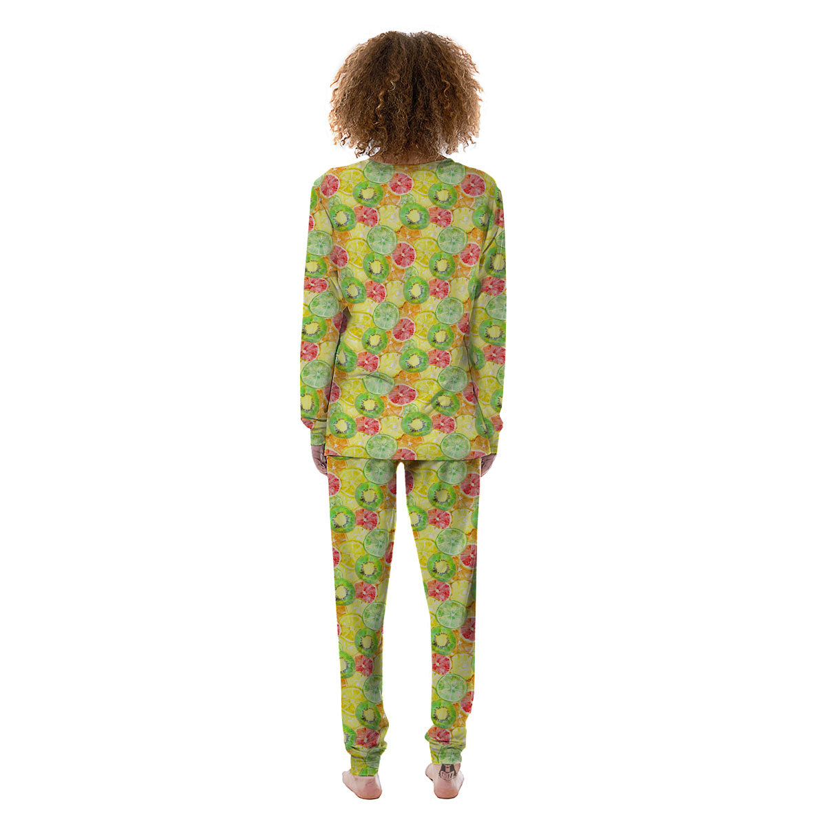Slices Fruit Orange Print Pattern Women's Pajamas-grizzshop